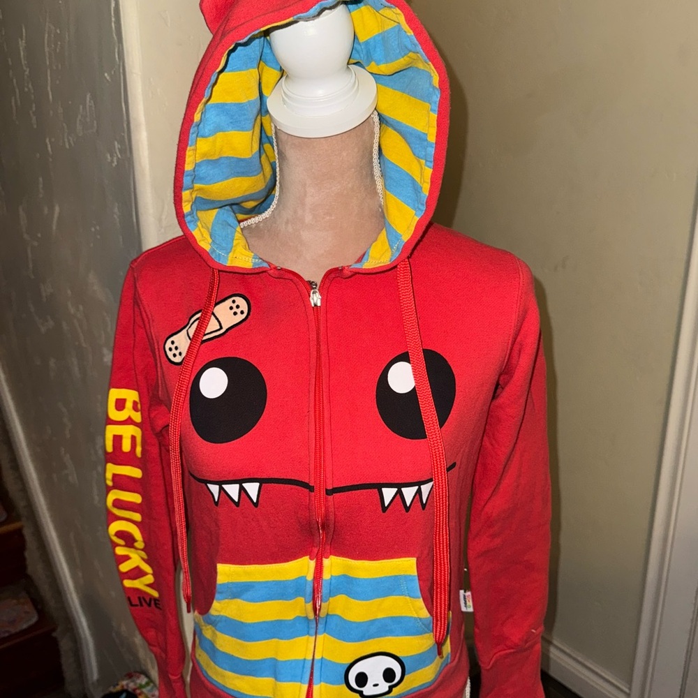 So So Happy rare vintage monster fang hoodie